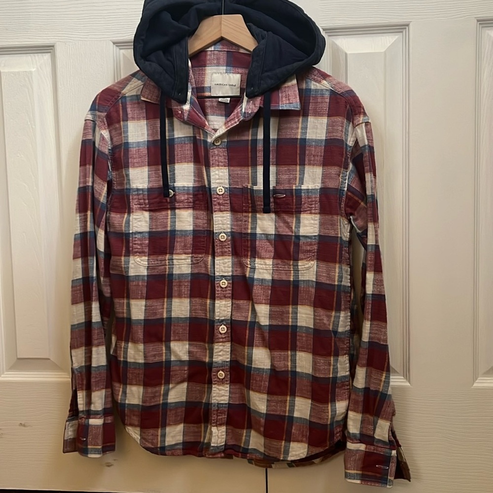 American Eagle men’s XS hoodie flannel